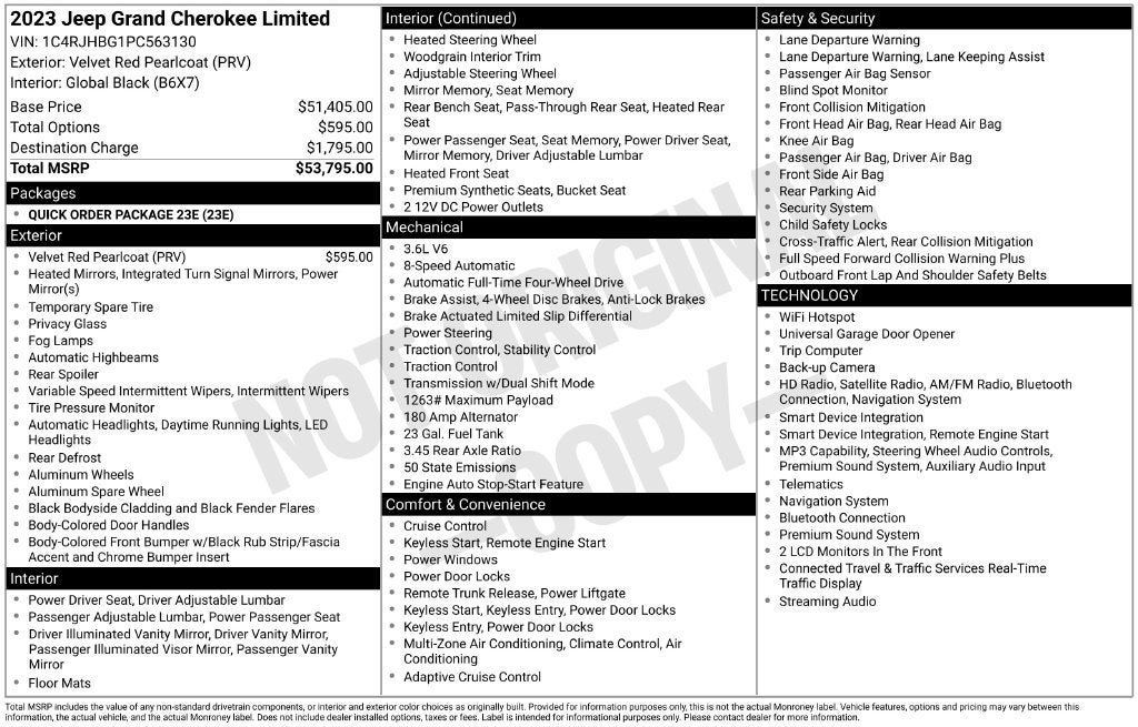 2023 Jeep Grand Cherokee Limited 4x4