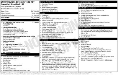 2021 Chevrolet Silverado 1500 4WD Crew Cab Short Bed RST