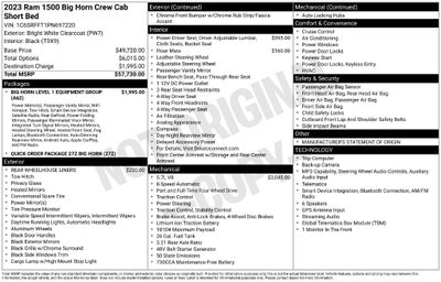 2023 RAM 1500 Big Horn Crew Cab 4x4 5'7' Box
